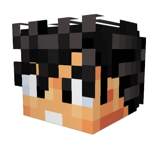 kefialex Minecraft avatar head, 3D render