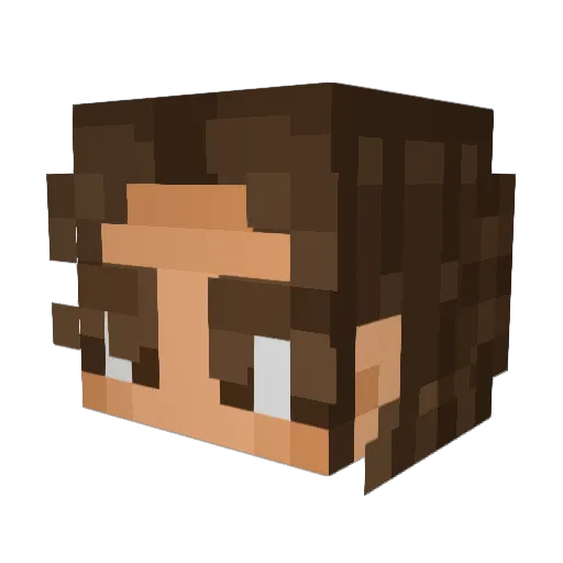 kefibean Minecraft avatar head, 3D render