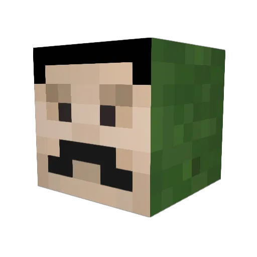 kefoness Minecraft avatar head, 3D render