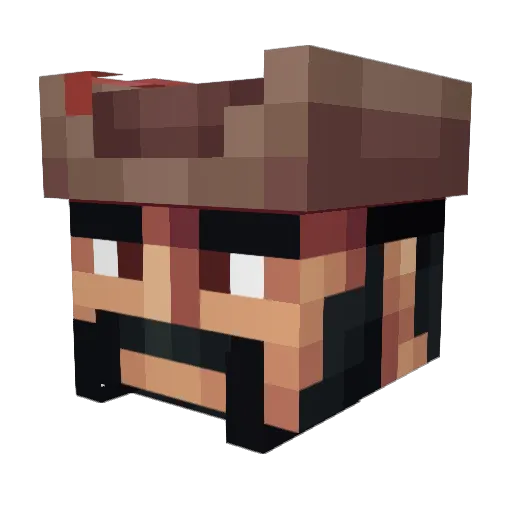 keguin Minecraft avatar head, 3D render