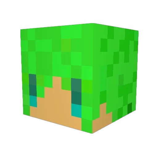 kei02y Minecraft avatar head, 3D render