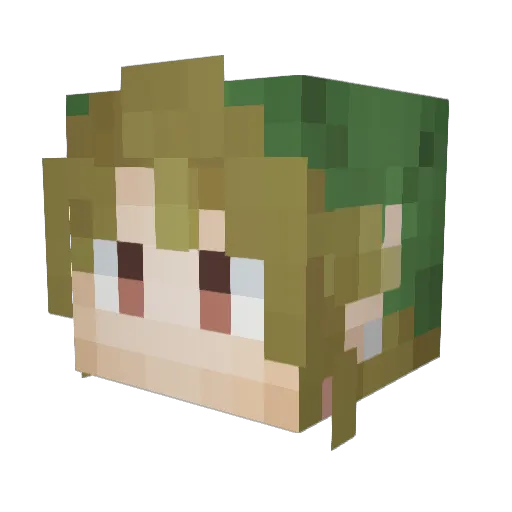 kei1025 Minecraft avatar head, 3D render