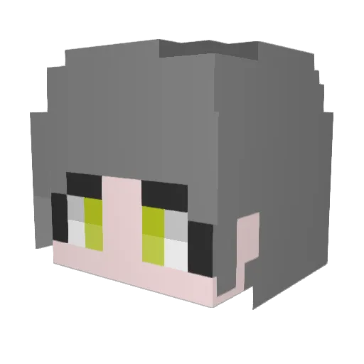 kei1945 Minecraft avatar head, 3D render