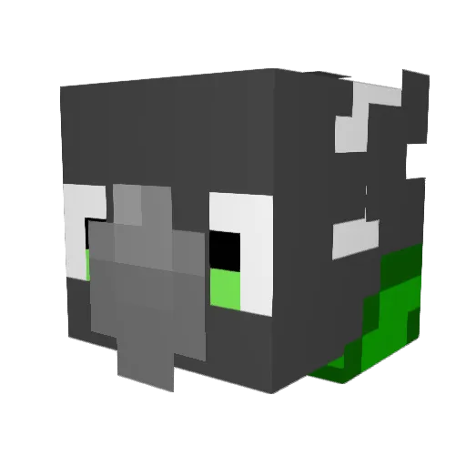 kei917 Minecraft avatar head, 3D render