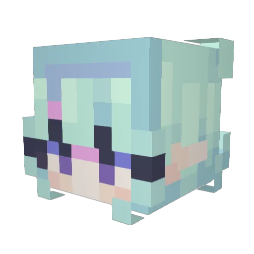 kei_mono Minecraft avatar head, 3D render