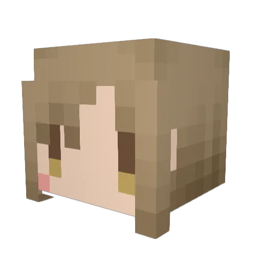 keicia Minecraft avatar head, 3D render
