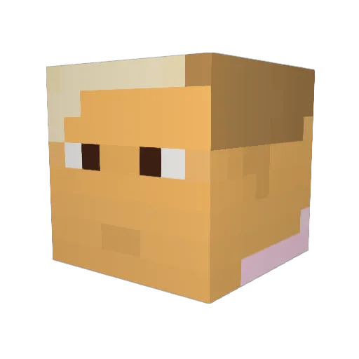 keiganp Minecraft avatar head, 3D render