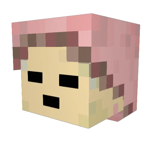 keigorumon Minecraft avatar head, 3D render