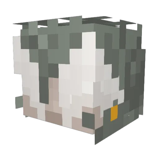 keikodou Minecraft avatar head, 3D render