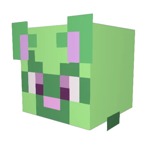 keineko2 Minecraft avatar head, 3D render
