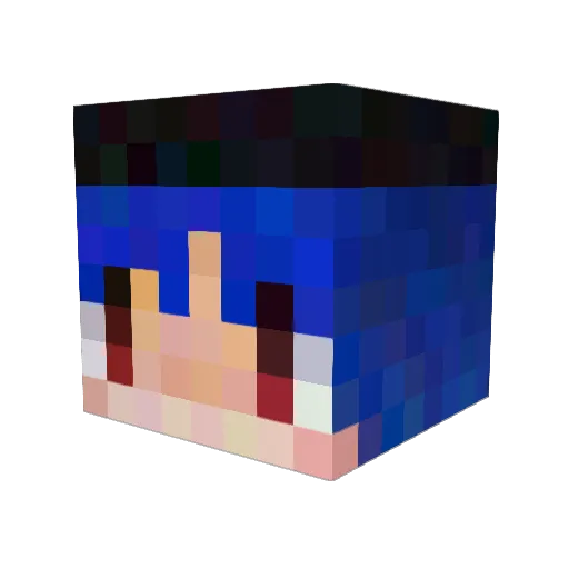 keinsutaa Minecraft avatar head, 3D render