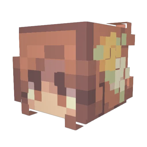 keira_l_ Minecraft avatar head, 3D render
