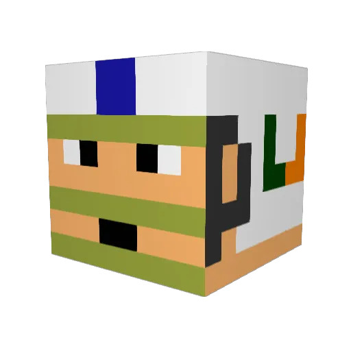keirnado Minecraft avatar head, 3D render
