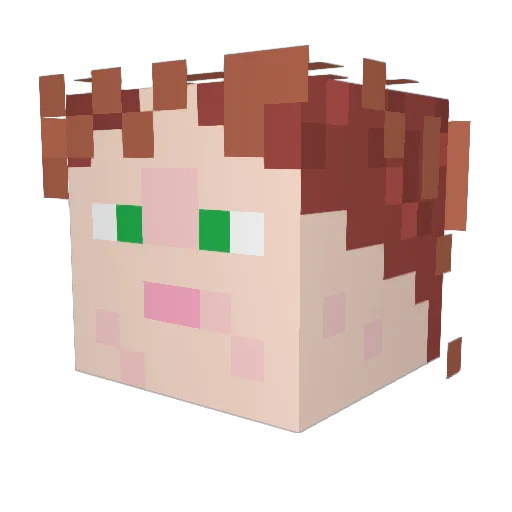 keith_death Minecraft avatar head, 3D render