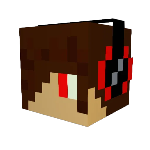 keithybeefy Minecraft avatar head, 3D render
