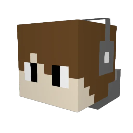 keitomari Minecraft avatar head, 3D render