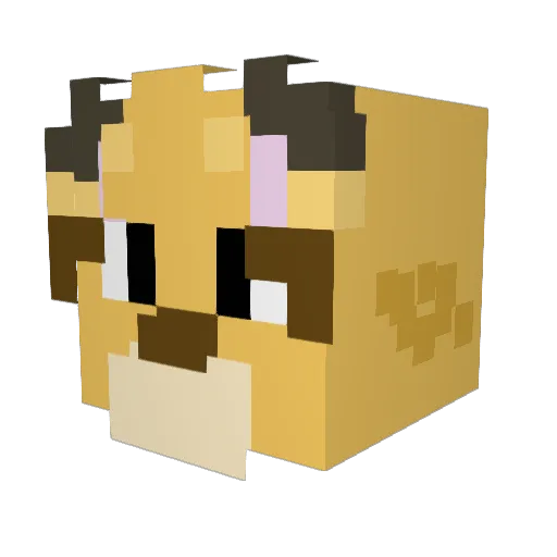 keizakat Minecraft avatar head, 3D render