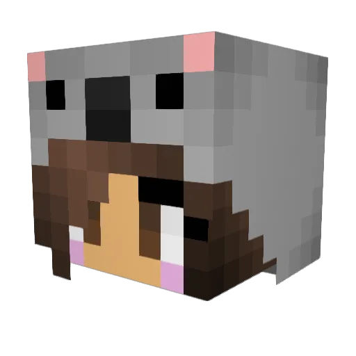 keke15 Minecraft avatar head, 3D render