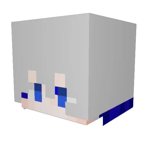 kekeale Minecraft avatar head, 3D render