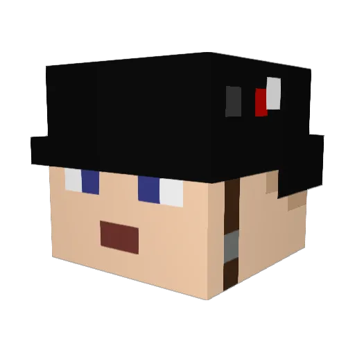 kekito808 Minecraft avatar head, 3D render