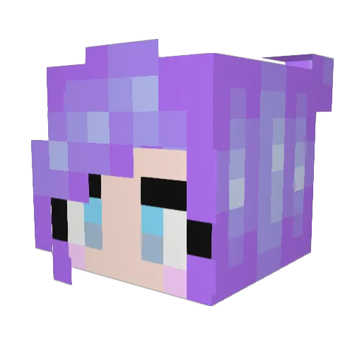 kekkogekko Minecraft avatar head, 3D render