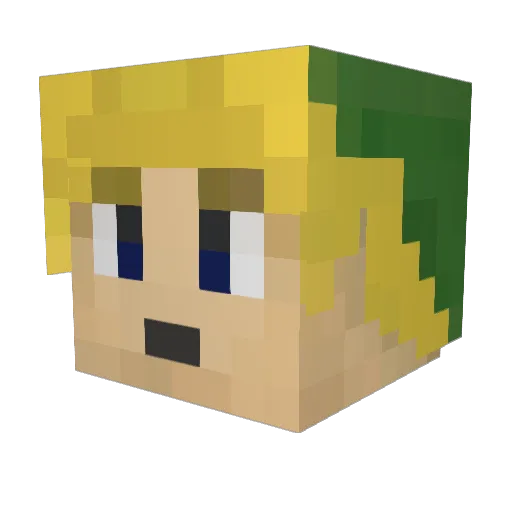 keklar Minecraft avatar head, 3D render