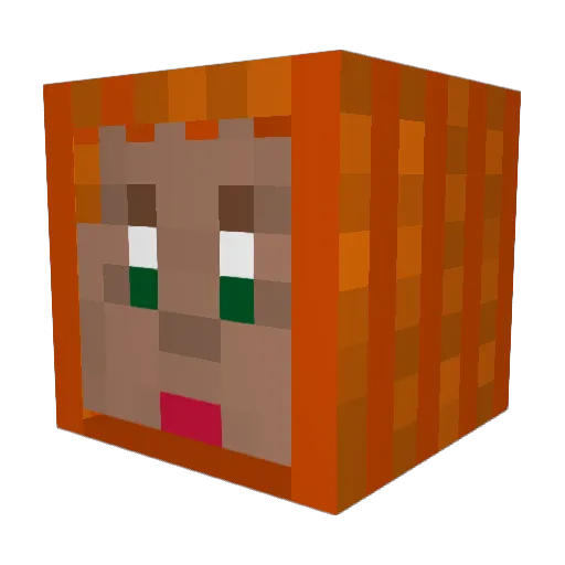 kekoza Minecraft avatar head, 3D render