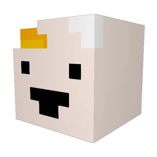 keksKirana Minecraft avatar head, 3D render