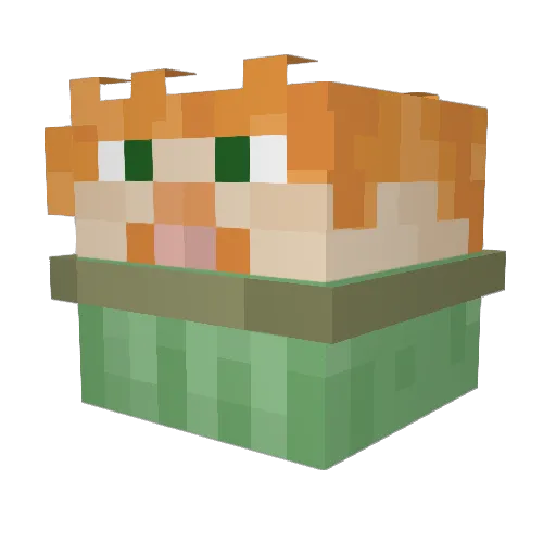 keksik_1 Minecraft avatar head, 3D render
