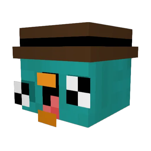 kekus_blickus Minecraft avatar head, 3D render