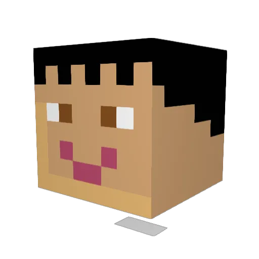 kel1007 Minecraft avatar head, 3D render