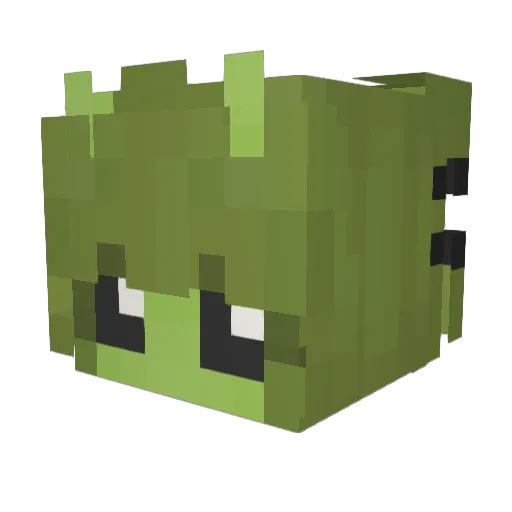 kel_luv Minecraft avatar head, 3D render