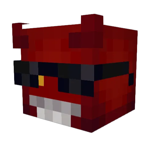 kelaycheck Minecraft avatar head, 3D render