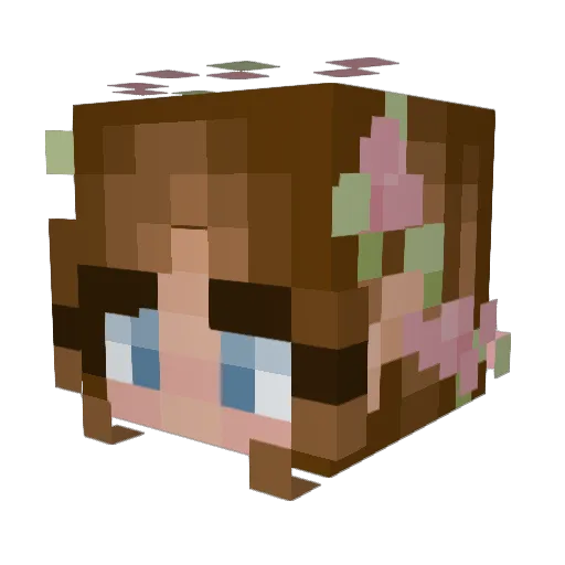 kelbelle Minecraft avatar head, 3D render