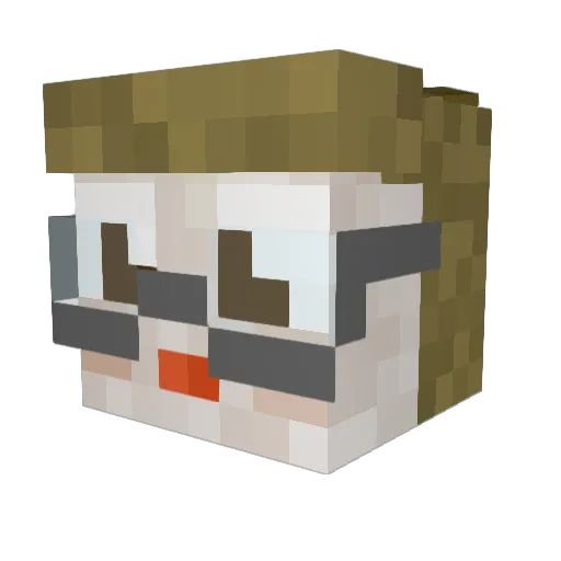kelbydole Minecraft avatar head, 3D render