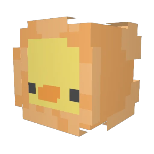 kelcloos Minecraft avatar head, 3D render