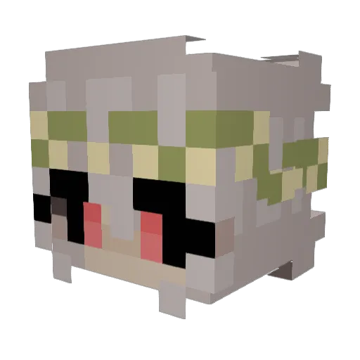kelebri Minecraft avatar head, 3D render