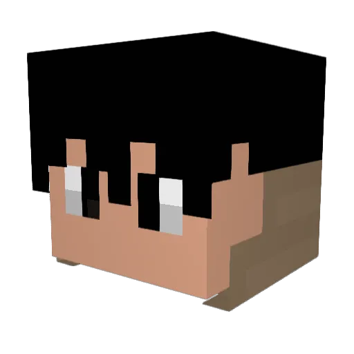 kelert Minecraft avatar head, 3D render