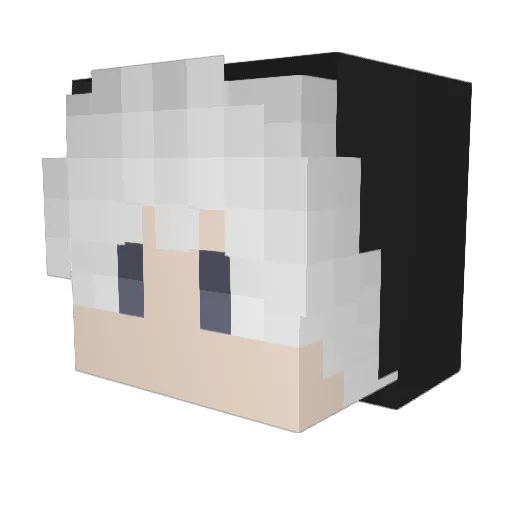 kelkire Minecraft avatar head, 3D render