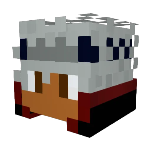 kellerfish Minecraft avatar head, 3D render