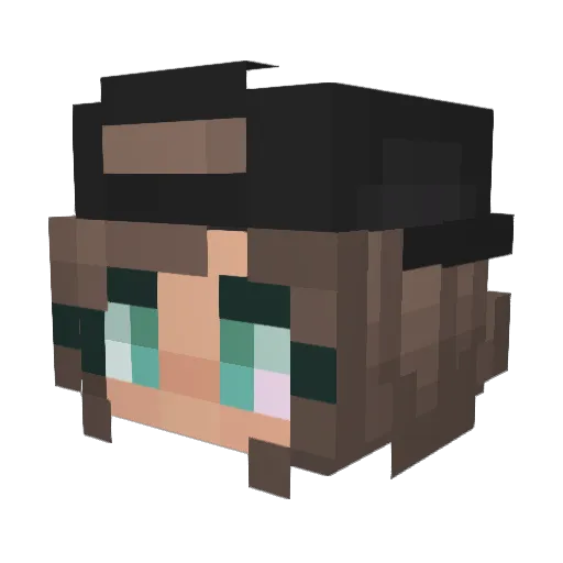 kellycaz Minecraft avatar head, 3D render