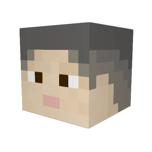 kellyct Minecraft avatar head, 3D render