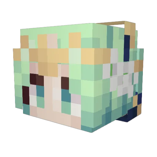 kellypine Minecraft avatar head, 3D render