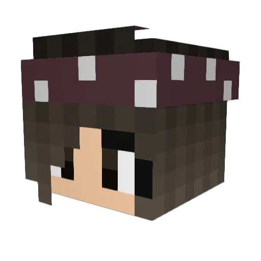 kellyselly Minecraft avatar head, 3D render