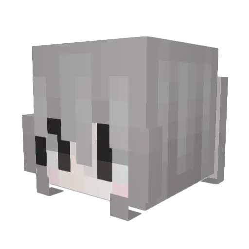 kellyup Minecraft avatar head, 3D render