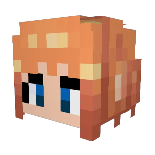 keloshe Minecraft avatar head, 3D render