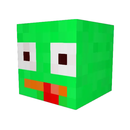 kelota Minecraft avatar head, 3D render