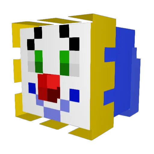 kelpclownn Minecraft avatar head, 3D render