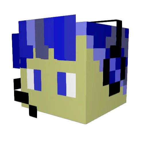 kelpins Minecraft avatar head, 3D render
