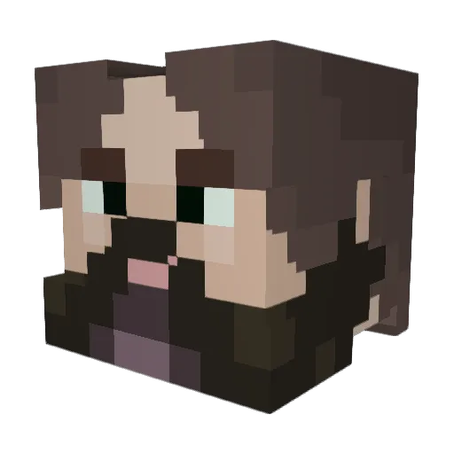 kelpsters Minecraft avatar head, 3D render